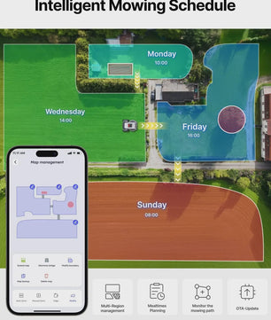 ANTHBOT M9 Robotmaaier: Draadloze RTK+Vision grasmaaier met AI, app-bediening en multi-zone mapping