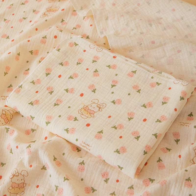 Dubbellaagse Baby Swaddle Deken - Zacht, Ademend & Multifunctioneel met Schattige Patronen