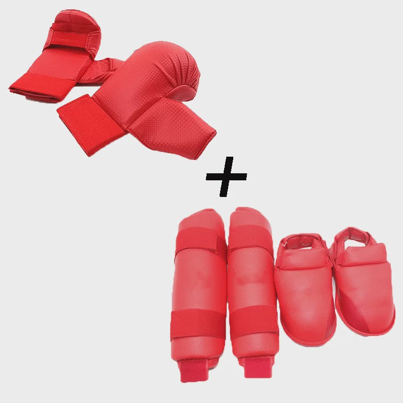Karate Sparring Set: Hand- en Scheenbeschermers voor Training en Wedstrijd