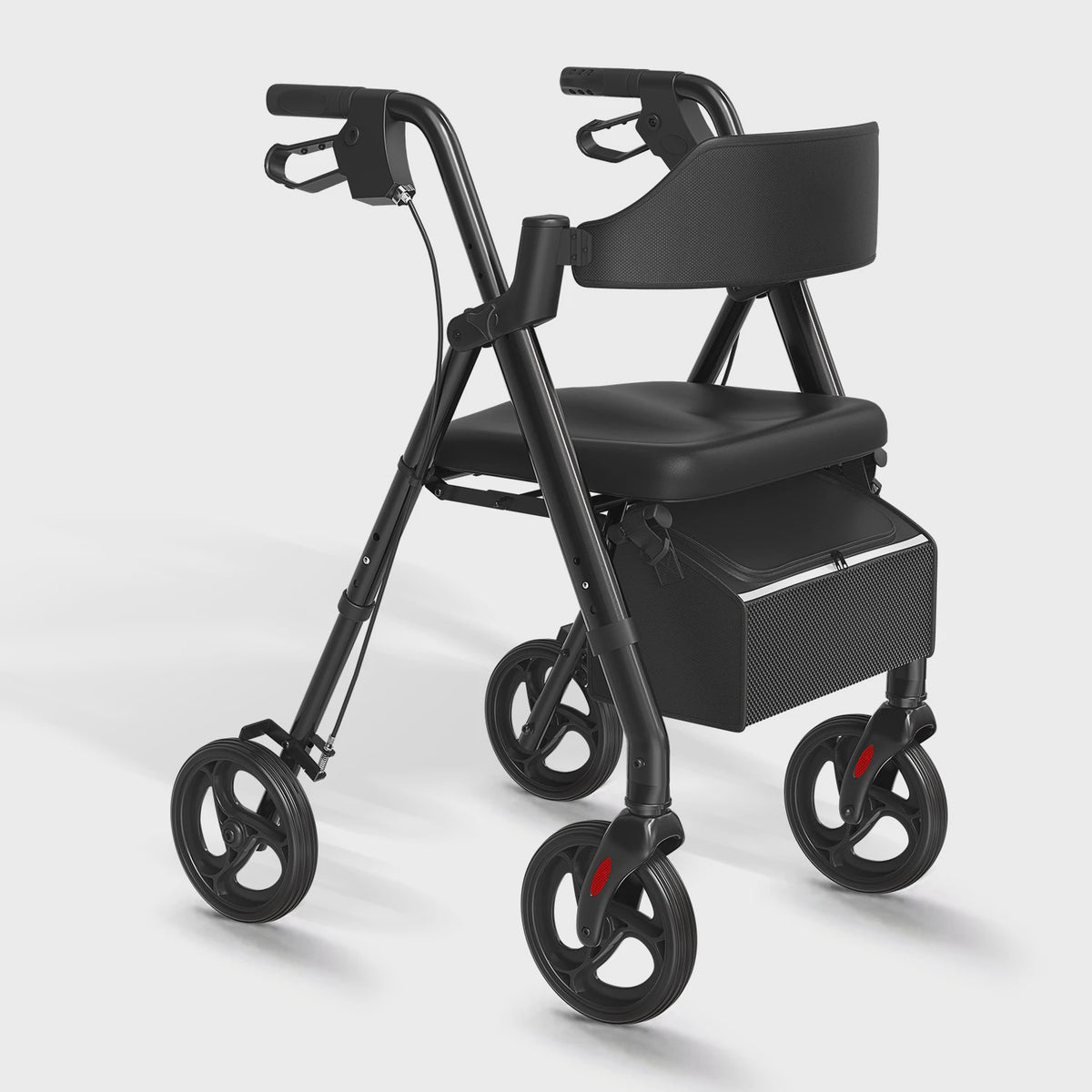 MaiDeSiTe Inklapbare Rollator met Zitje en Grote 8-inch Wielen - Duurzaam Aluminium