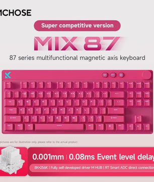 MCHOSE MIX87 Magnetische Switch Gaming Toetsenbord - 8K Polling, 0.08ms Latency, ARGB