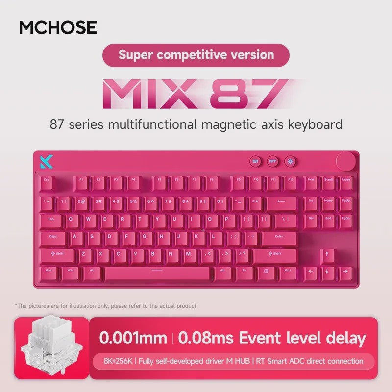 MCHOSE MIX87 Magnetische Switch Gaming Toetsenbord - 8K Polling, 0.08ms Latency, ARGB
