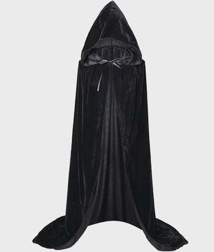 Luxe Fluwelen Cape met Capuchon - Middeleeuws, Heks, Vampier, Halloween & Cosplay Kostuum