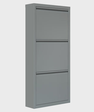 WOLTU Smalle Schoenenkast met 3 Klepkasten - Wit - 50x106x15cm - Hal & Woonkamer