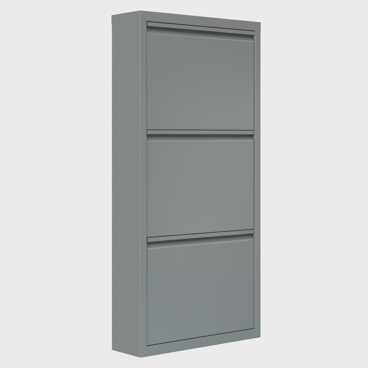 WOLTU Smalle Schoenenkast met 3 Klepkasten - Wit - 50x106x15cm - Hal & Woonkamer