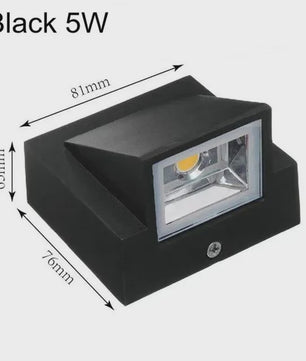 Moderne LED Wandlamp IP65 Waterdicht - Binnen & Buiten - 5W/10W Up/Down Licht - Kubus Design voor Tuin & Portiek