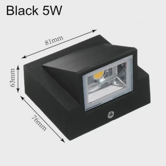 Moderne LED Wandlamp IP65 Waterdicht - Binnen & Buiten - 5W/10W Up/Down Licht - Kubus Design voor Tuin & Portiek