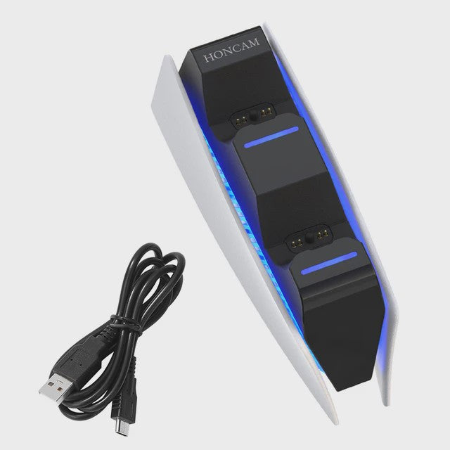 Dubbele Oplaadstandaard voor PS5 DualSense Controllers - Snel en Veilig Opladen
