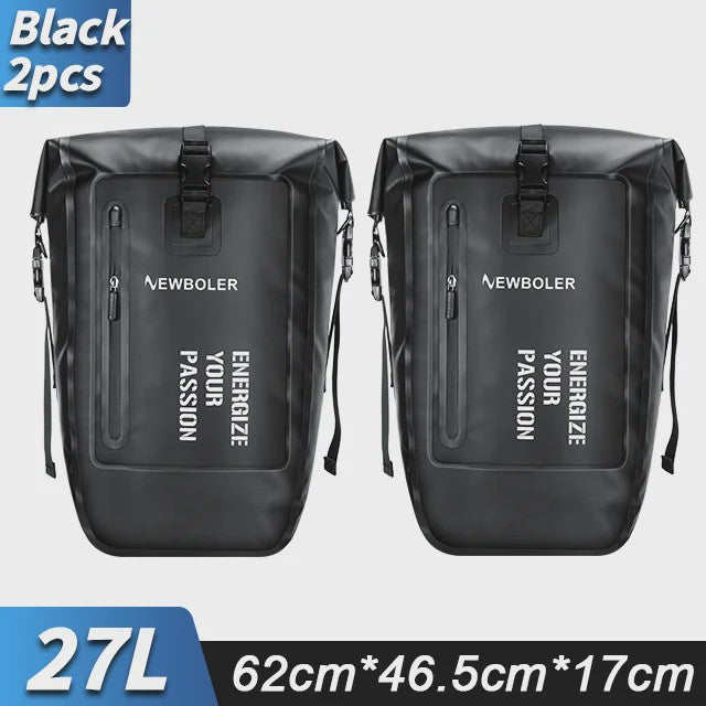 Waterdichte Fietstas 27L - Grote Capaciteit Achterdrager Bagage voor Fiets & E-bike
