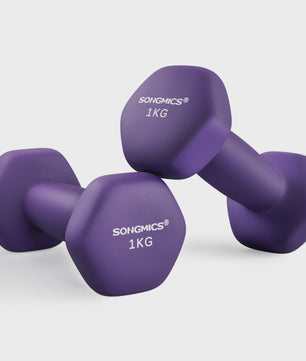SONGMICS Halters Set (2 stuks) - Neopreen Coating, Zeskant Design - Verkrijgbaar in 1KG t/m 5KG