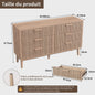 Moderne Houten Ladekast - 4 of 6 Laden - Retro Design Dressoir voor Slaapkamer & Woonkamer