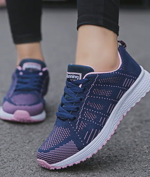 Dames Sneakers Ademend Mesh Casual Schoenen - Comfortabel Wandelen & Sport