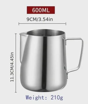 Set van 3 RVS Melkopschuimkannen (350/600/900ml) met Maatverdeling - Barista Kwaliteit