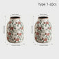 Handgemaakte Keramische Vaas met Vintage Chinese Bloemenprint - Decoratief Porselein