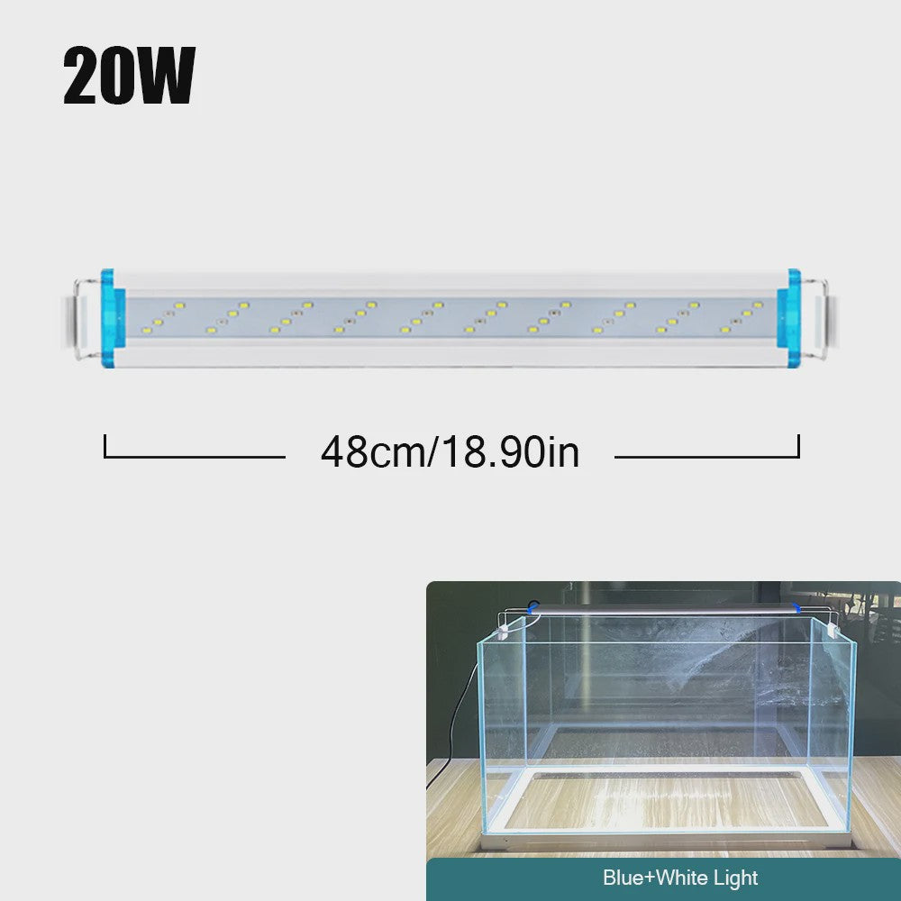 Super Bright LED Aquarium Lamp - Verstelbare Clip-on Verlichting voor Planten & Vissen (18-70cm)