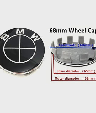 7-delige BMW Embleem & Sticker Set: Kap, Stuur, Velgen & Meer
