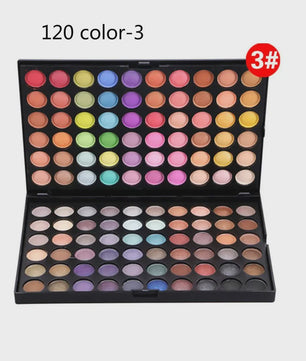 Professioneel 120 Kleuren Oogschaduw Palette - Matte, Glitter & Waterproof