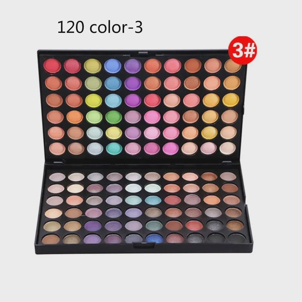 Professioneel 120 Kleuren Oogschaduw Palette - Matte, Glitter & Waterproof