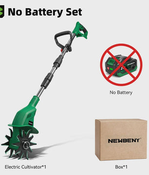 NEWBENY Elektrische Grondfrees 1600W - Draagbaar & Krachtig voor Tuinonderhoud