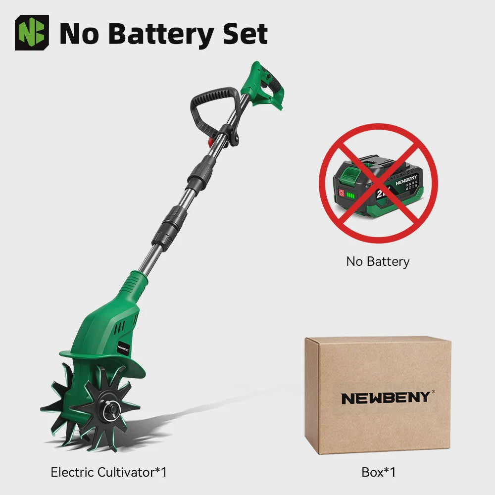NEWBENY Elektrische Grondfrees 1600W - Draagbaar & Krachtig voor Tuinonderhoud