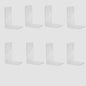 Set van 4 of 8 Stuks Transparante Acryl Boekensteunen voor Bureau & Opslag