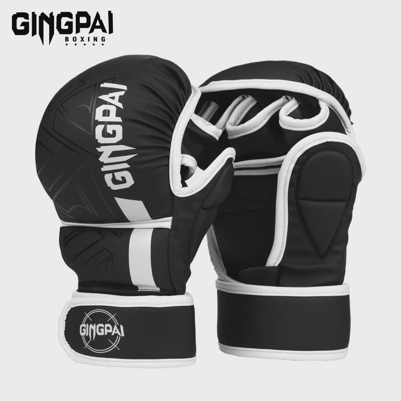 GINGPAI Professionele MMA Bokshandschoenen - Half Vinger Training voor Heren, Dames & Kinderen