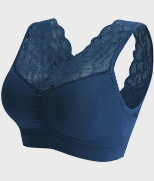 Comfortabele Seamless Lace Bralette voor Dames - Push-Up & Draadloos Sport BH
