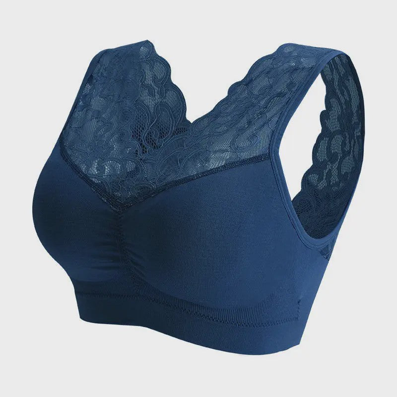 Comfortabele Seamless Lace Bralette voor Dames - Push-Up & Draadloos Sport BH