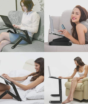Verstelbare Laptoptafel 360° Draaibaar - Ideaal voor Bed, Bank & Bureau