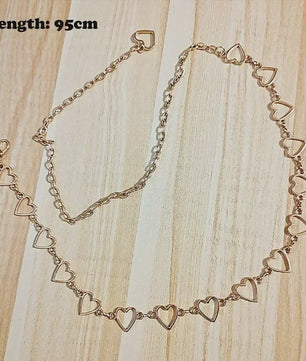Dames Heupketting Goud/Zilver Metaal met Kristal & Diamant - Stijlvolle Tailleketting