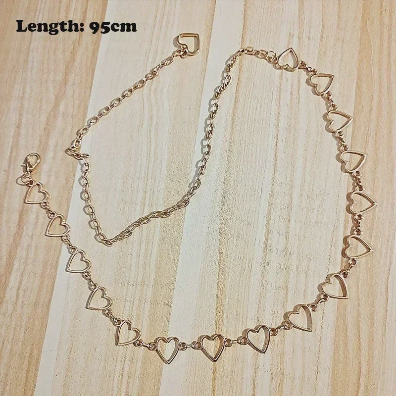 Dames Heupketting Goud/Zilver Metaal met Kristal & Diamant - Stijlvolle Tailleketting