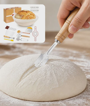 Brood Bakmand Set 23cm - Professionele Rijs- en Bakaccessoires voor Sourdough Brood