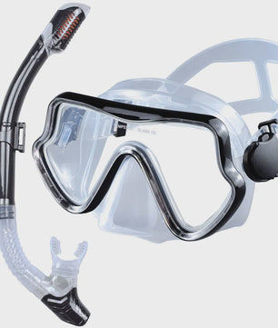 Professionele Duikbril en Snorkel Set voor Volwassenen - Panoramisch Zicht & Duurzaam Gehard Glas