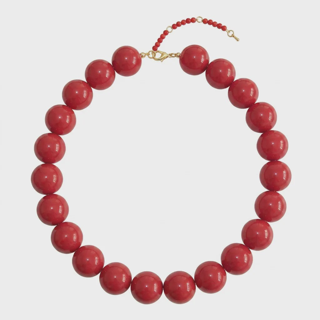 Bohemian Resin Kralen Ketting - Statement Choker met Dubbele Kleuren