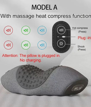 Elektrisch Nekmassagekussen met Warmte & Vibratie – Cervicale Ontspanning