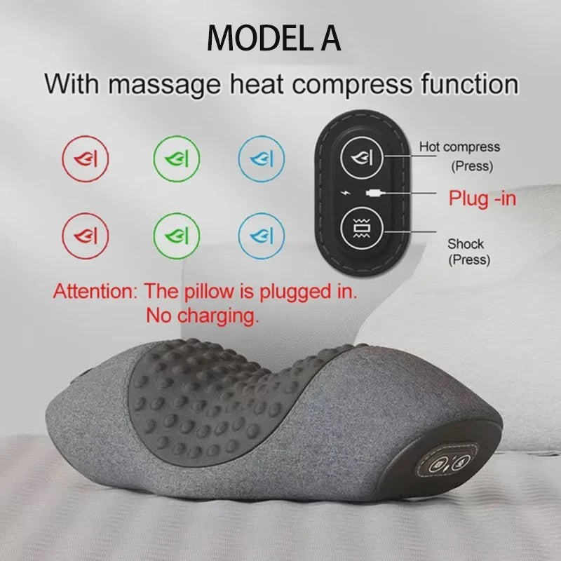 Elektrisch Nekmassagekussen met Warmte & Vibratie – Cervicale Ontspanning