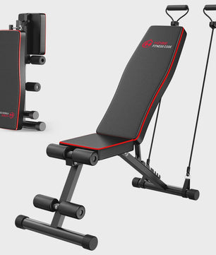 Opvouwbare Fitness Bank Verstelbaar - Multifunctioneel met Trekkoorden