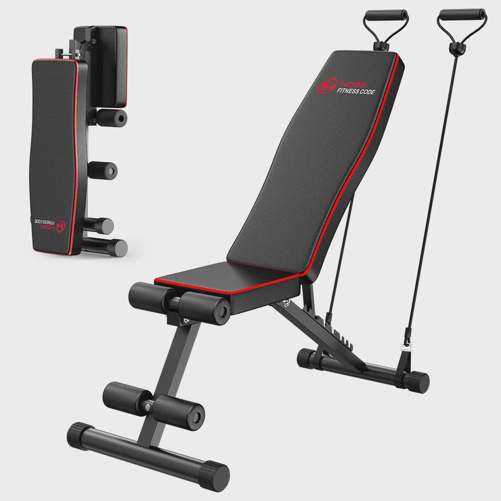 Opvouwbare Fitness Bank Verstelbaar - Multifunctioneel met Trekkoorden
