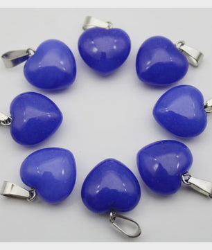 30x Natuursteen Hart Hangers (Amethist/Kwarts/Agaat) - DIY Sieraden Maken
