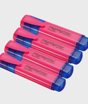 Set van 4 of 6 Fluorescerende Highlighters met Brede Stift - Ideaal voor Tekenen, Markeren en Kantoor