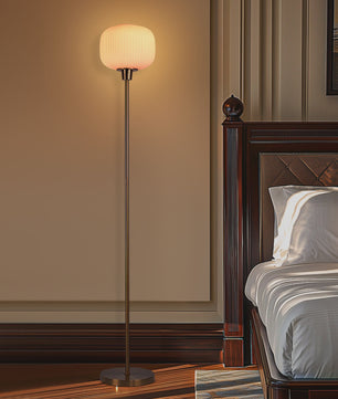 Moderne Staande Lamp met Bolvormige Glazen Kap - Sfeervolle Decoratie voor Elke Ruimte