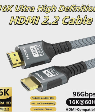 HDMI 2.1 Kabel 8K@60Hz & 4K@120Hz - 48Gbps, eARC, HDR voor PS5, PC, Laptop