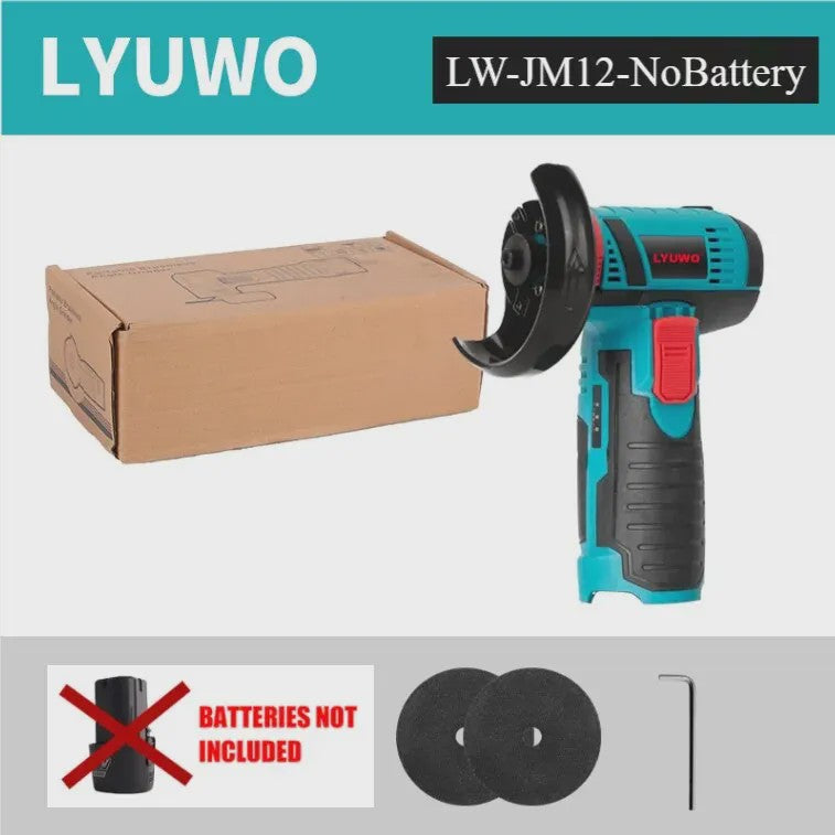 LYUWO Draadloze Haakse Slijper 12V - Compacte Krachtpatser voor Diamantslijpen