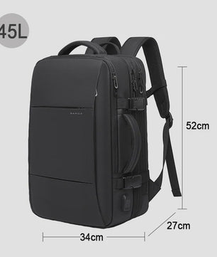 BANGE Heren Rugzak - Waterdicht, Uitbreidbaar, 17.3" Laptopvak, Grote Capaciteit voor Reizen & Wandelen