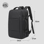 BANGE Heren Rugzak - Waterdicht, Uitbreidbaar, 17.3" Laptopvak, Grote Capaciteit voor Reizen & Wandelen