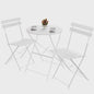 Inklapbare Bistro Set 3-delig Staal - Tuin, Balkon & Terras Meubilair