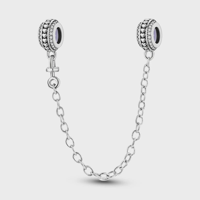 925 Sterling Zilveren Veiligheidsketting Bedel voor Armbanden - Maan, Ster, Vlinder, Hart