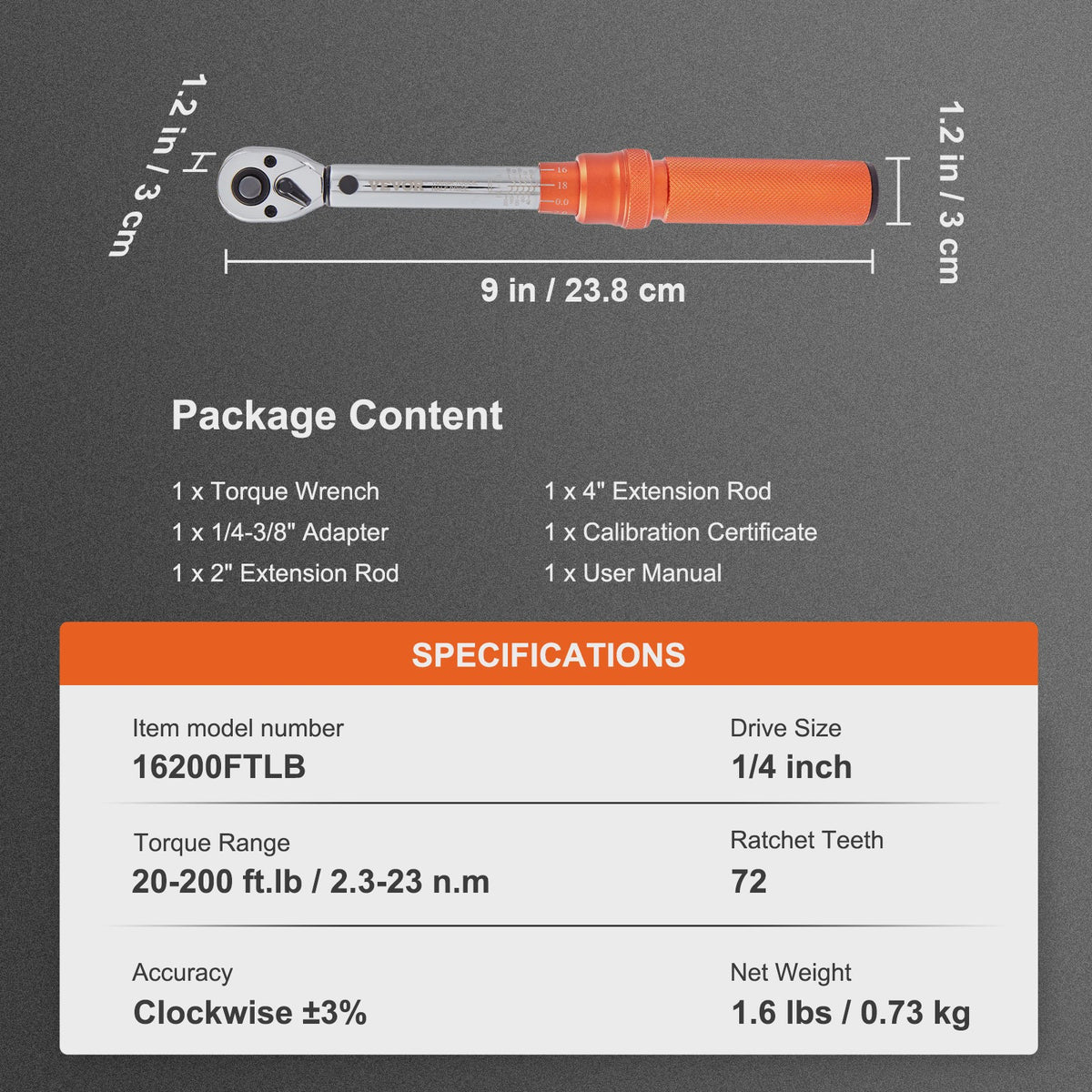 Precisie Momentsleutel Set 1/4", 3/8", 1/2" - Mechanisch & Nauwkeurig