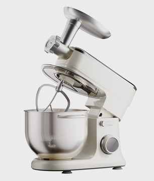 BioloMix Keukenmachine 7L - 1200W Krachtig, Met Deegmixer, Garde, Klopper & Gehaktmolen