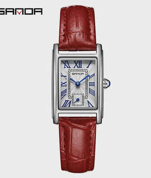 SANDA 1116 Elegante Dameshorloge Rechthoekig - Waterdicht & Stijlvol